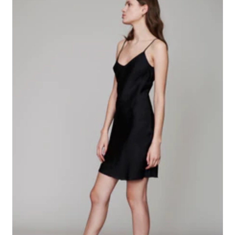 Organic John Patrick “Louis” Short Slip Dress Black